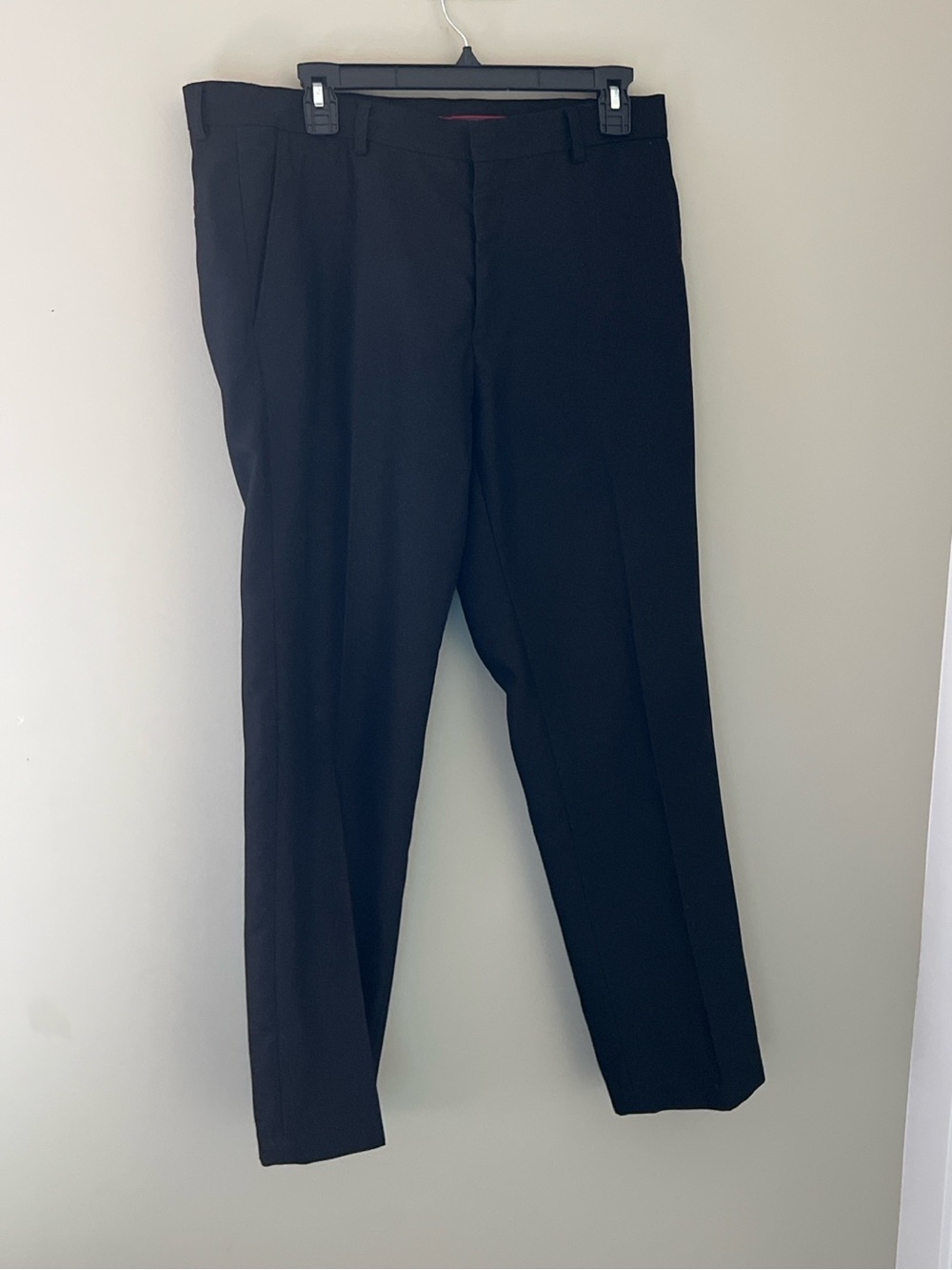 Stockhomme Evolution Men’s Black Dress Pants Size 34 Flat Front Career Slacks
